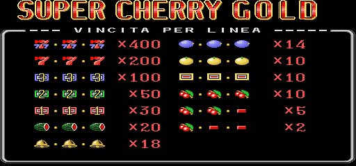 Super Cherry Gold (bootleg of Super Cherry Master) Title Screen